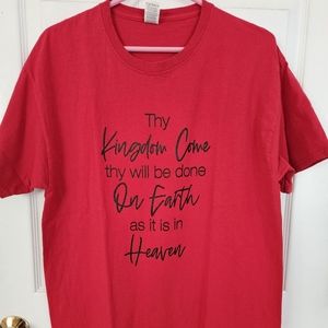 Men's red t-shirt size L